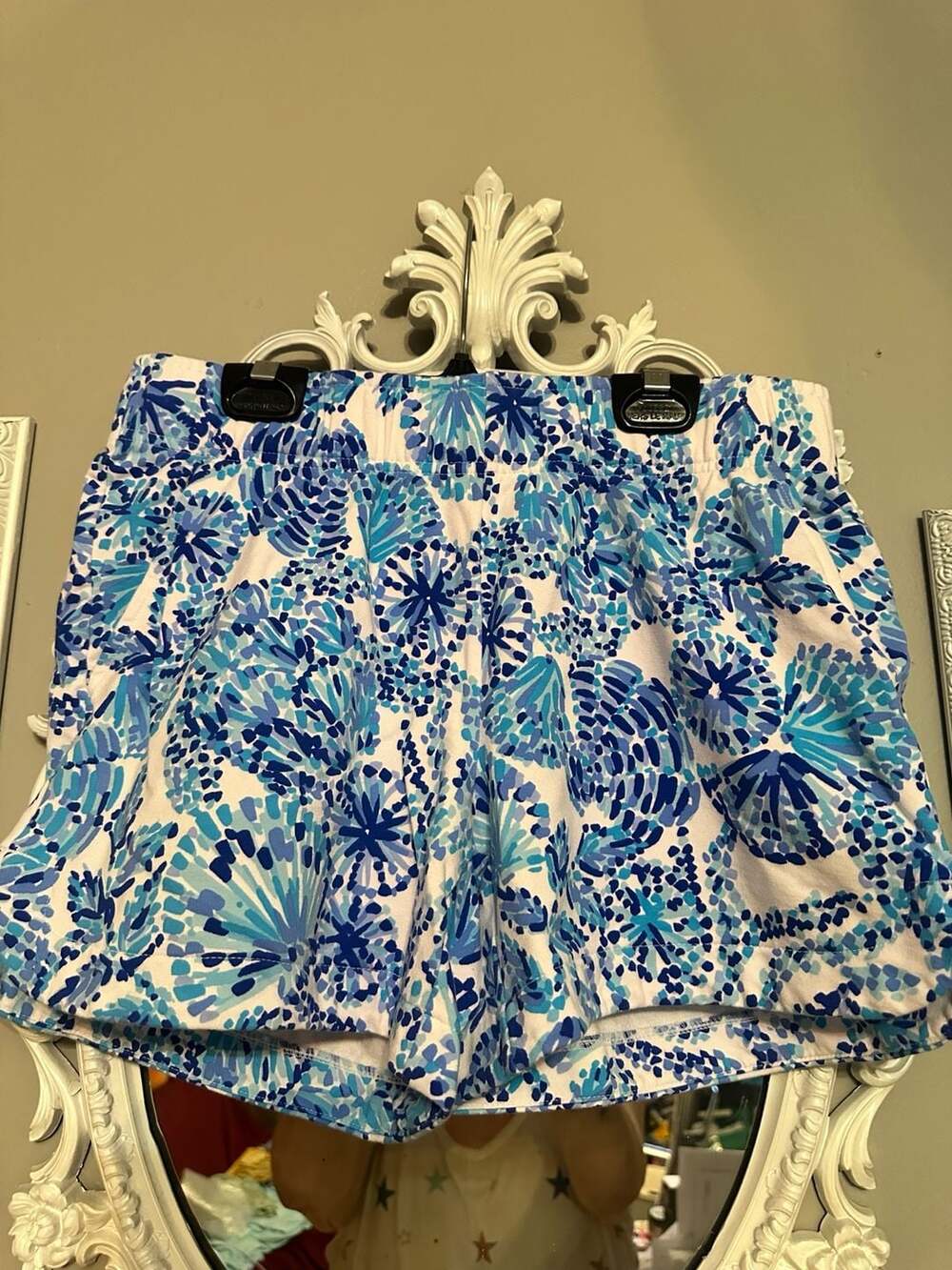 Lilly Pulitzer Kylar Knit Shorts Turquoise Shell Me You Love Me Size S